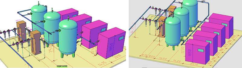 氣源設備BIM設計局部展示圖
